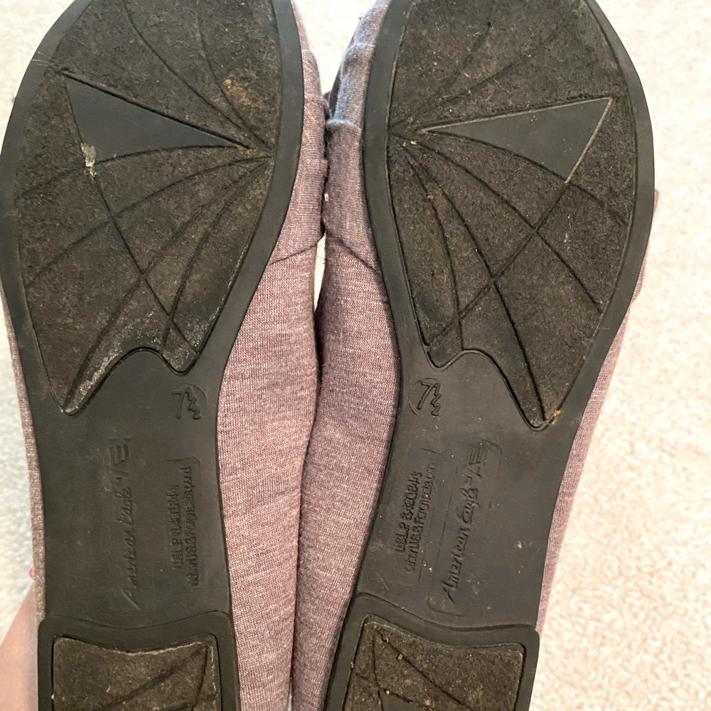 Gray flats with bow - Picture 3 of 3